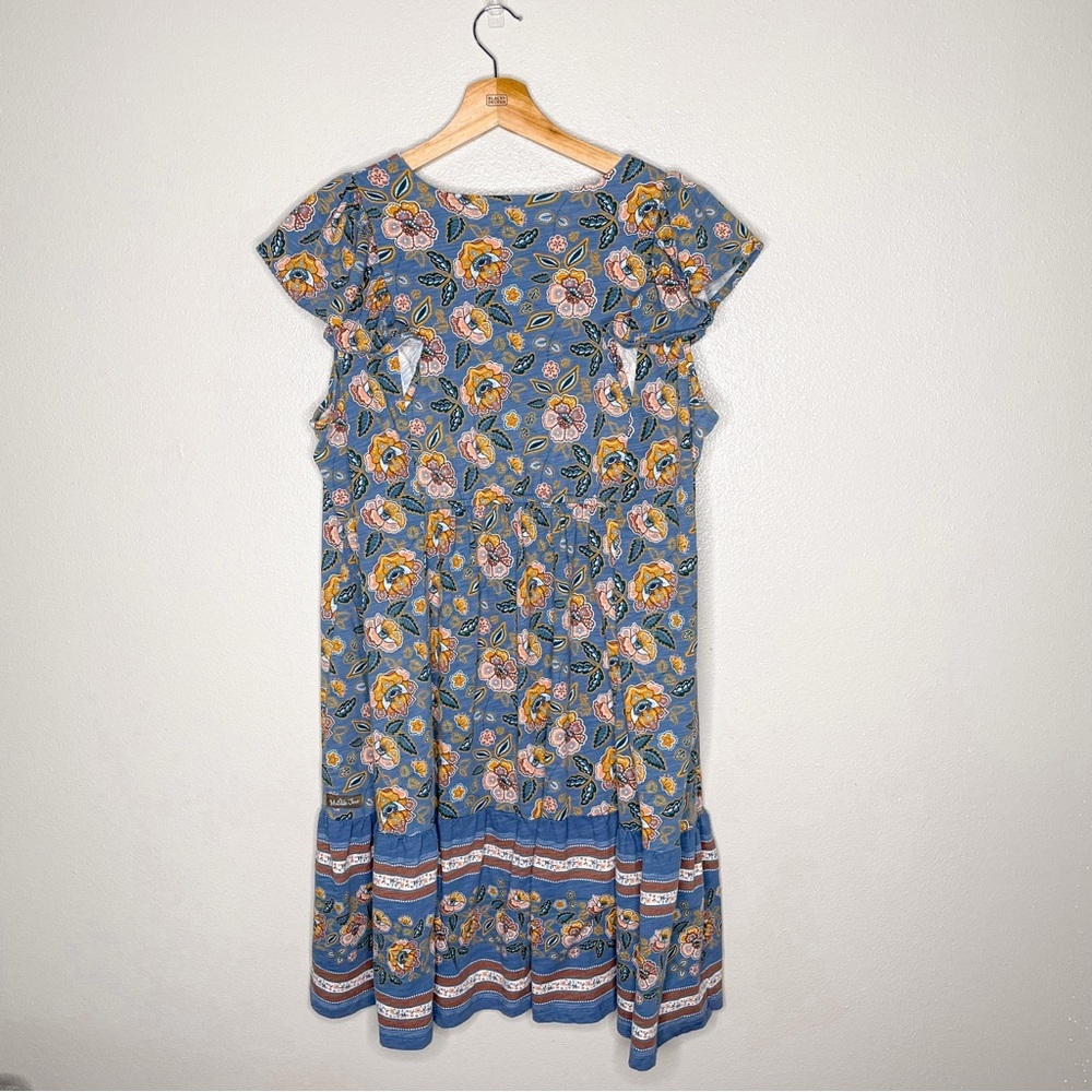 Matilda Jane | Heart To Heart Pasture Blue Floral Flutter Sleeve Dress View 5